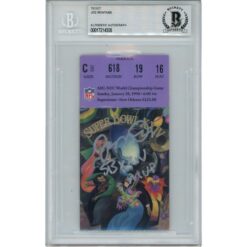 Joe Montana Autographed/Signed SB XXIV SB MVP Insc Ticket Stub Beckett 45956