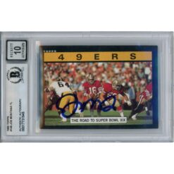 Joe Montana Autographed/Signed 1985 Topps #148 Slab Trading Card Beckett 49895
