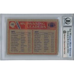 Joe Montana Autographed/Signed 1984 Topps #192 Slab Trading Card Beckett 49893