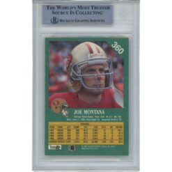 Joe Montana Autographed/Signed 1991 Fleer 360 Trading Card Beckett 47146