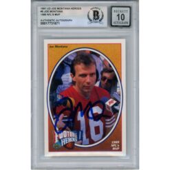 Joe Montana Autographed/Signed 91 Upper Deck #6 Slab Trading Card Beckett 49941