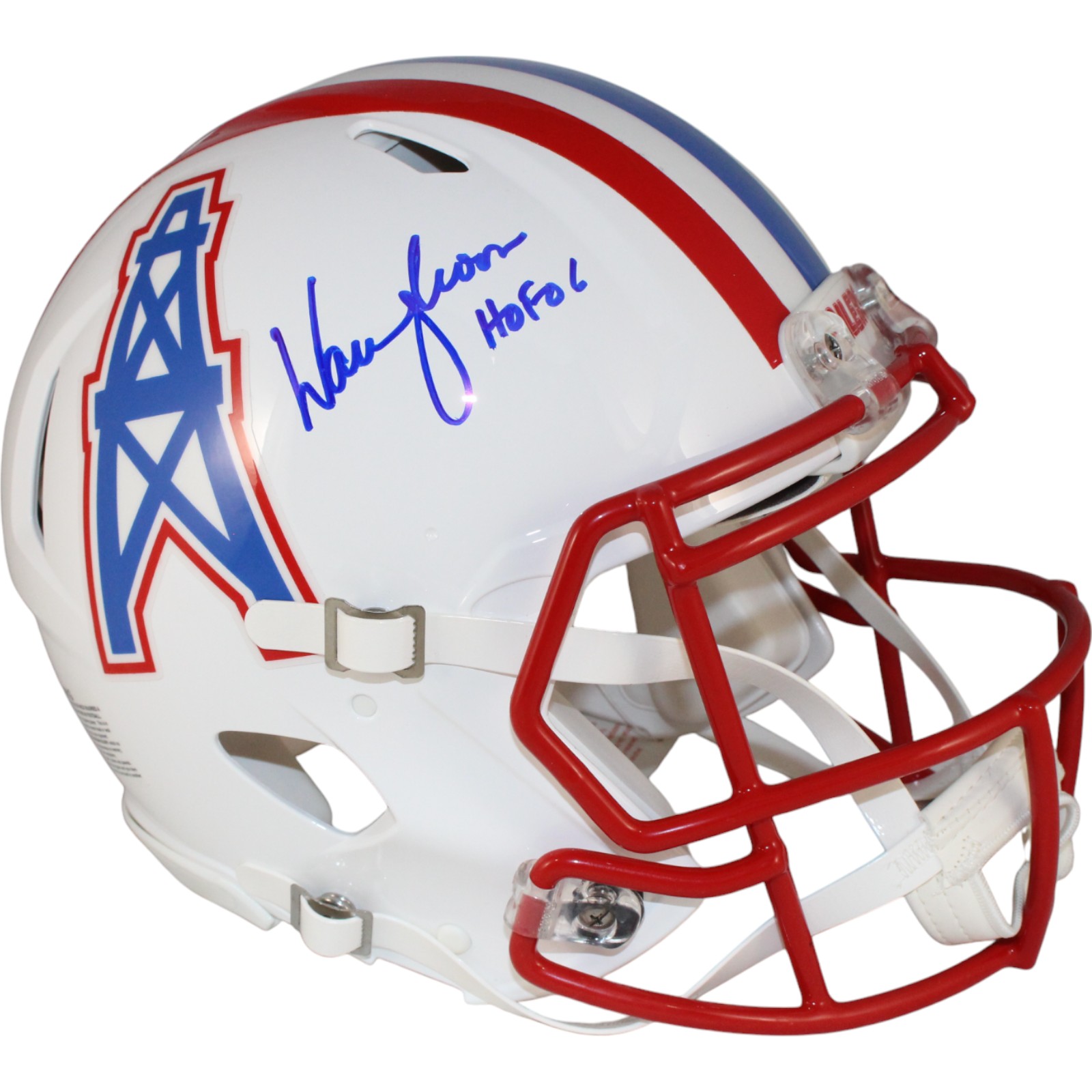 Warren Moon Autographed Houston Oilers TB 81-98 Pro Helmet HOF 06 Beckett 49298