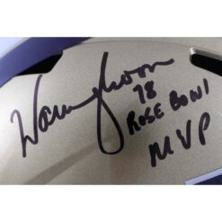 Warren Moon Autographed Washington Huskies F/S Helmet 78 Rose Bowl MVP BAS 49307