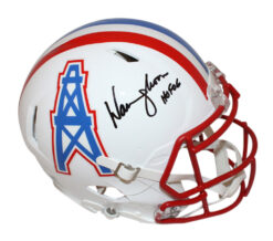 Warren Moon Autographed Houston Oilers Authentic '81-'98 Helmet BAS