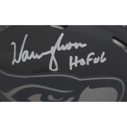 Warren Moon Autographed Seattle Seahawks Slate Mini Helmet Beckett 46990