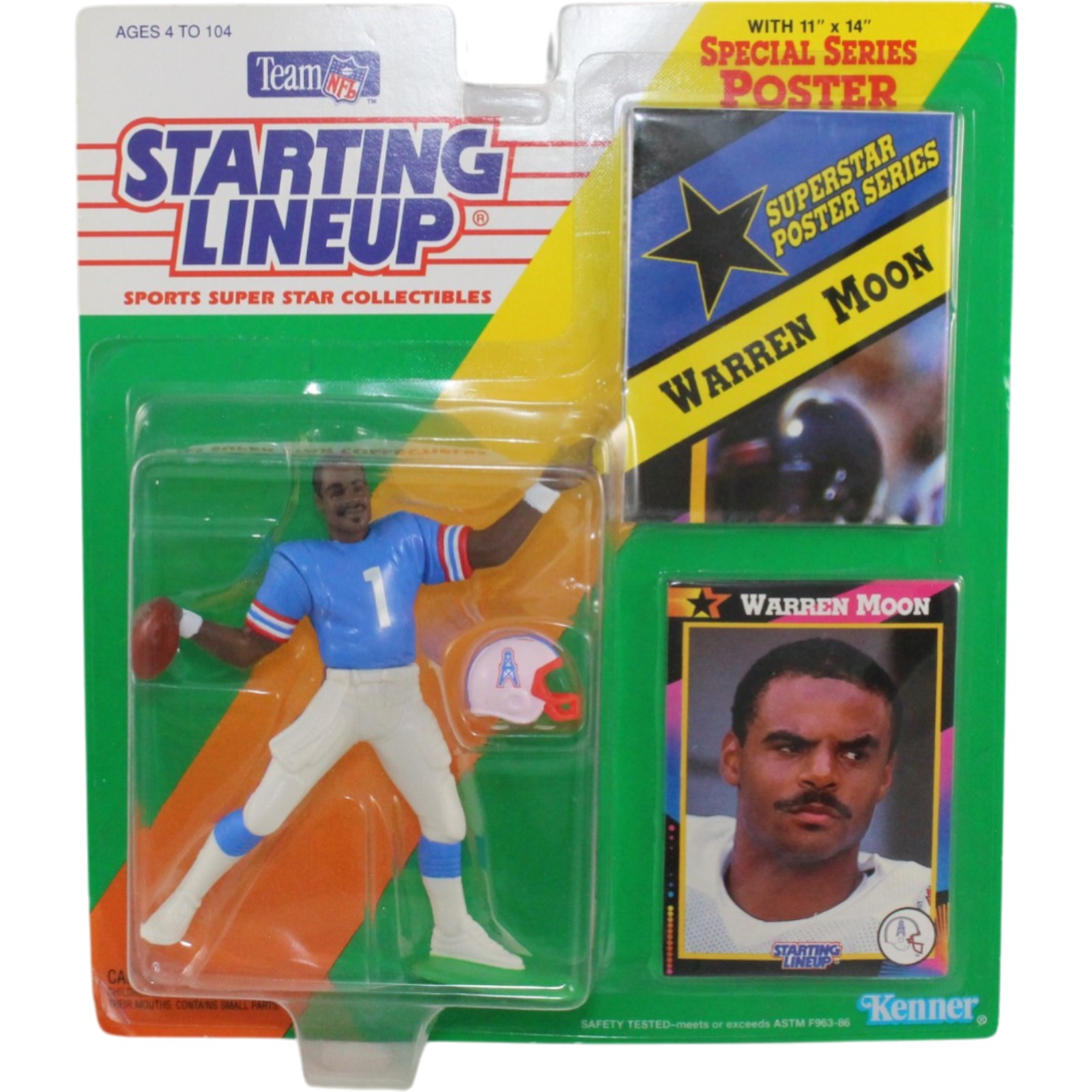 Warren Moon Houston Oilers 1992 Kenner Starting Lineup Figure 55340