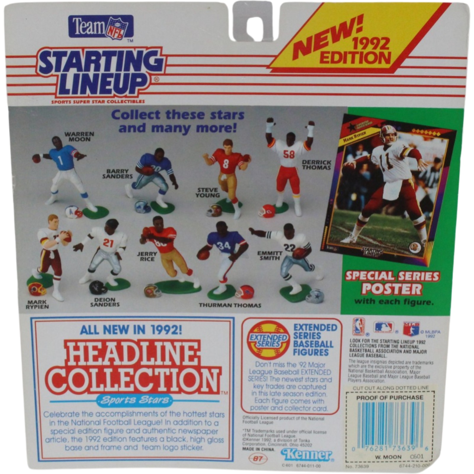 Warren Moon Houston Oilers 1992 Kenner Starting Lineup Figure 55340