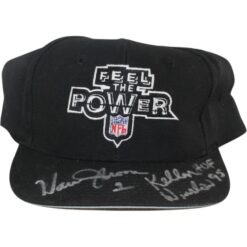 Warren Moon Kellen Winslow Autographed NFL Feel The Power Snapback Beckett 54997