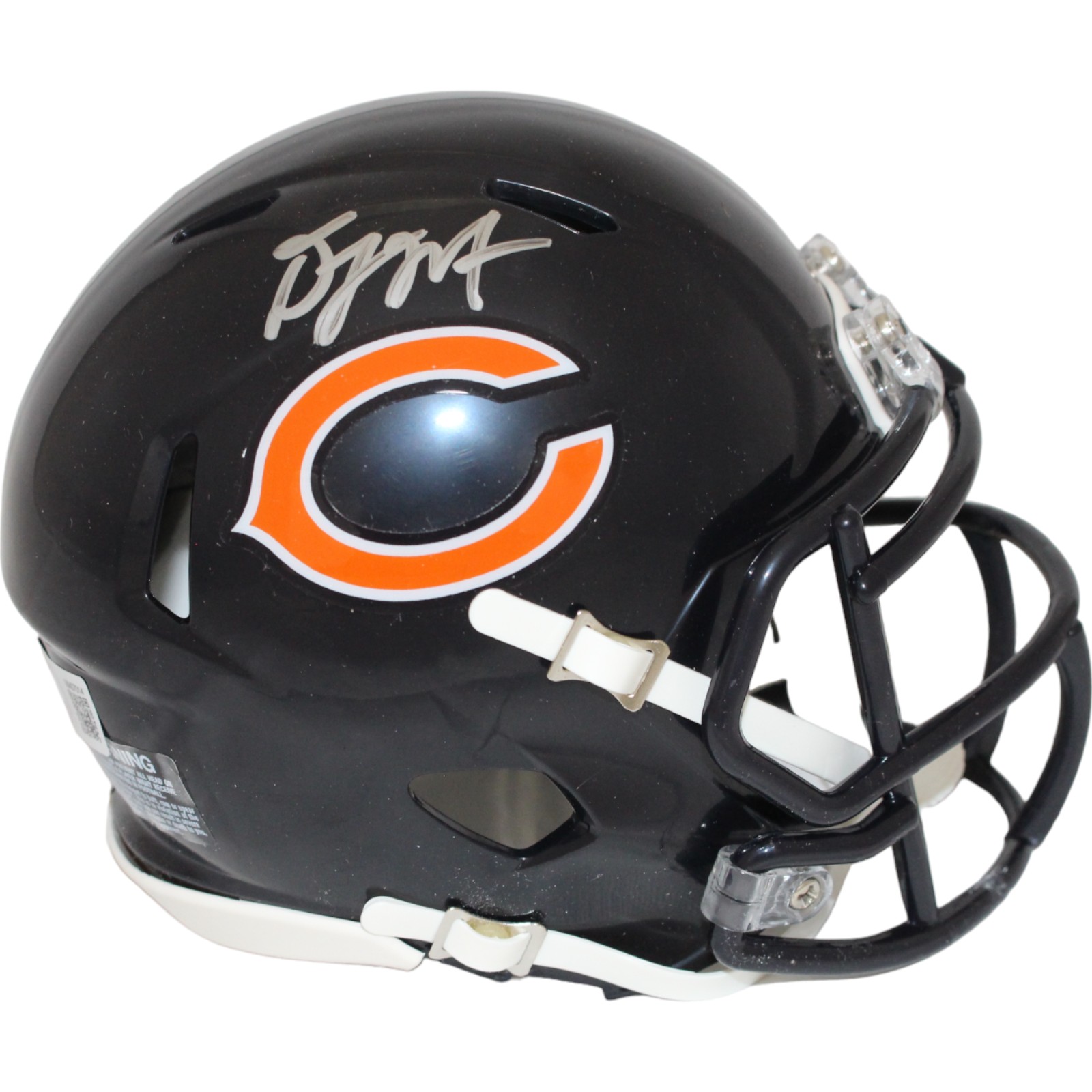 DJ Moore Autographed/Signed Chicago Bears Mini Helmet Beckett 