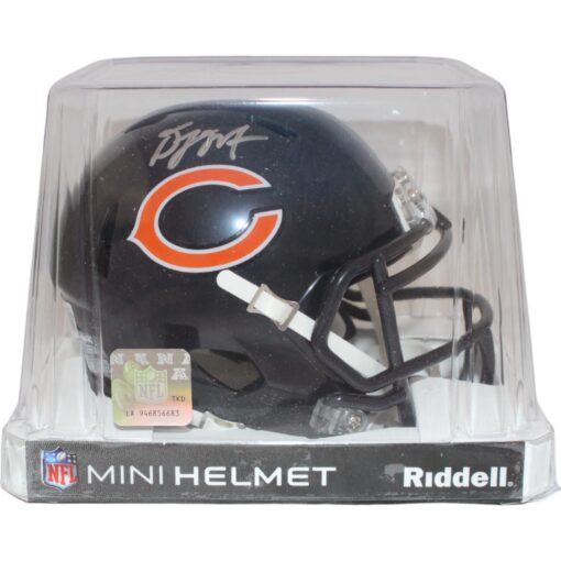 DJ Moore Autographed/Signed Chicago Bears Mini Helmet Beckett