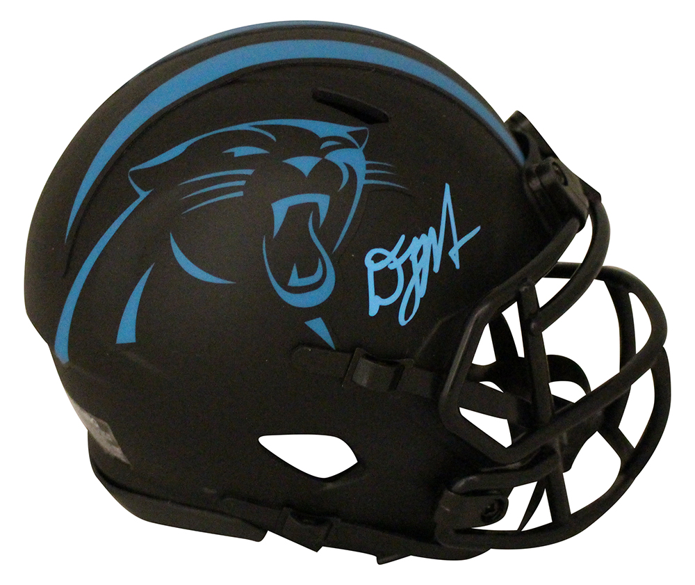 DJ Moore Autographed/Signed Carolina Panthers Eclipse Mini Helmet BAS 30357