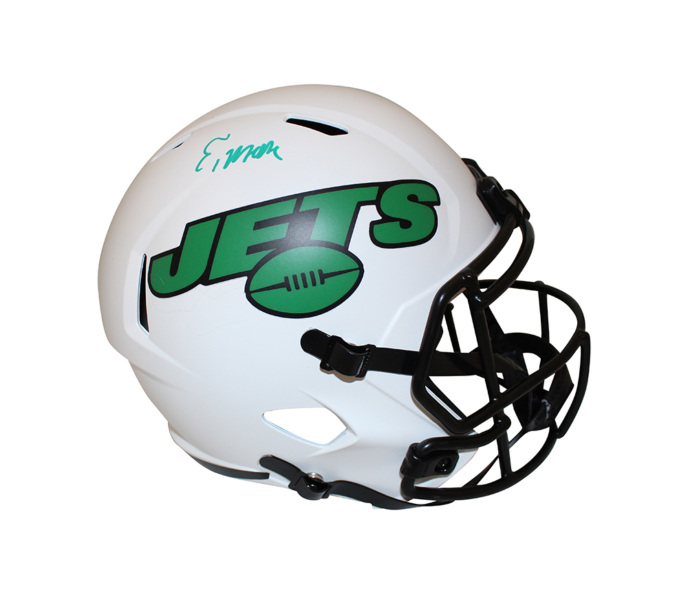 Elijah Moore Autographed New York Jets F/S Lunar Speed Helmet Beckett