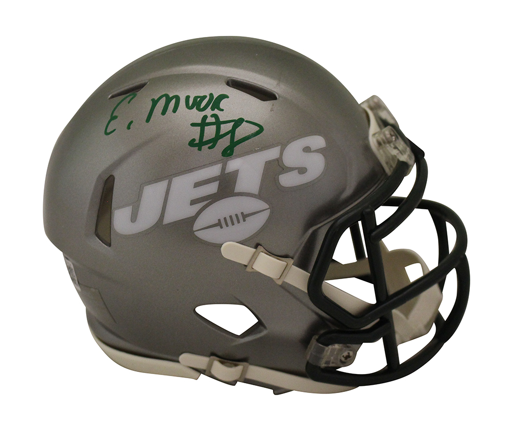 Elijah Moore Autographed New York Jets Flash Mini Helmet Beckett