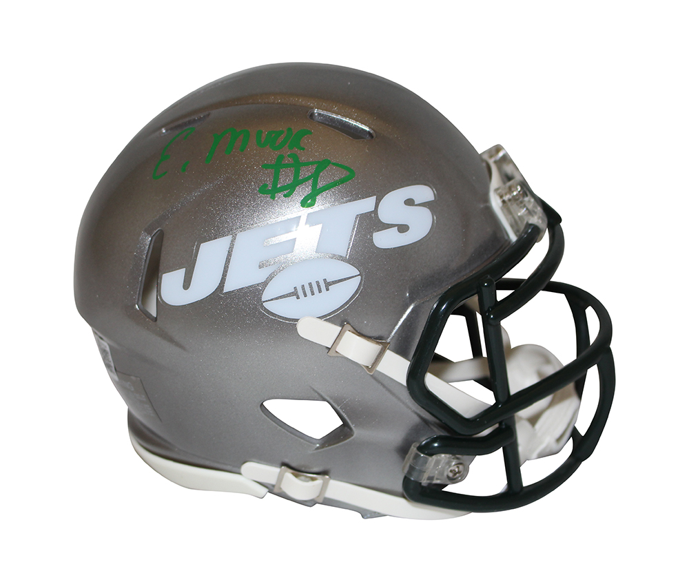 Elijah Moore Autographed New York Jets Flash Mini Helmet Beckett