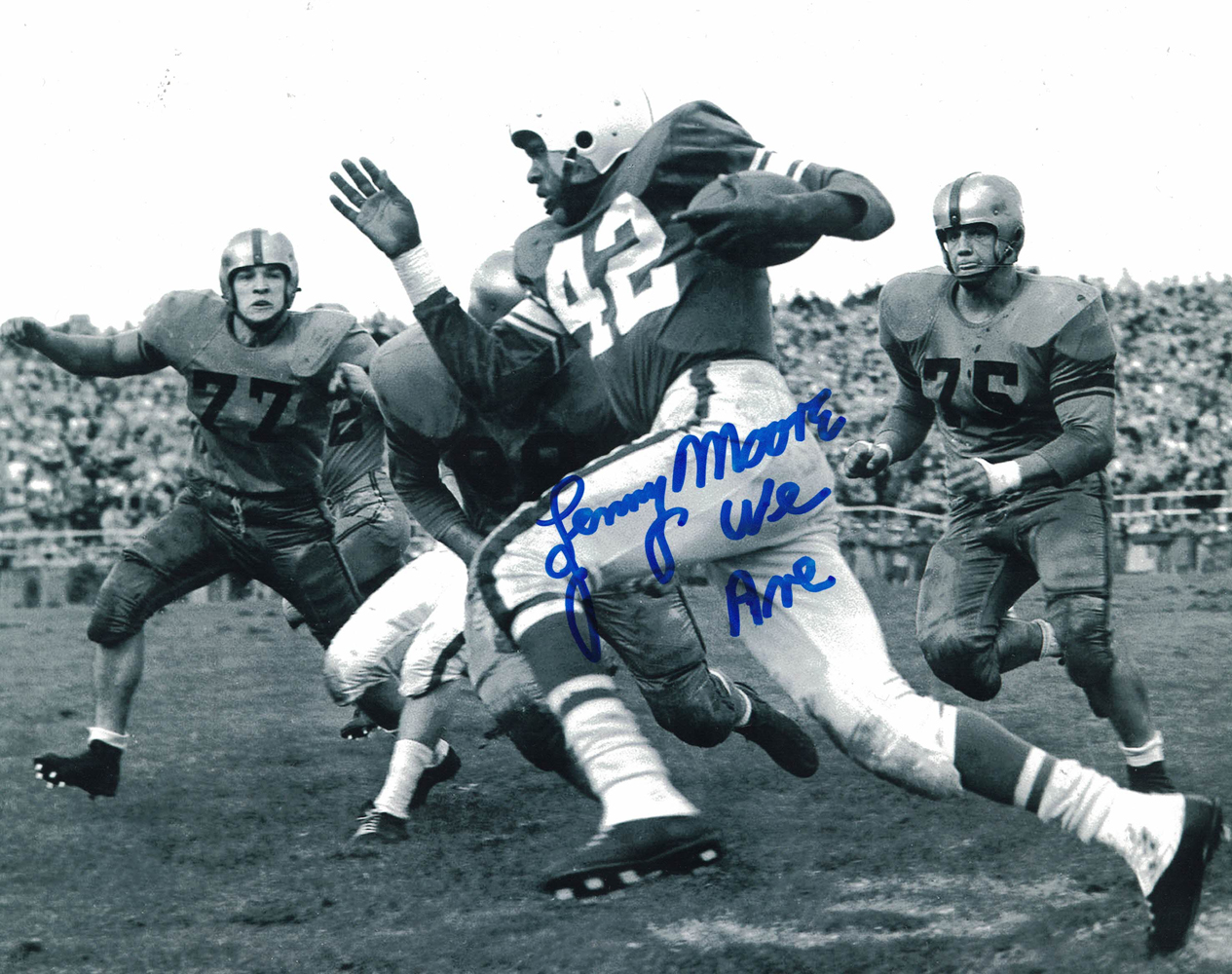 Lenny Moore Autographed Penn State Nittany Lions 8x10 Photo We Are 27888