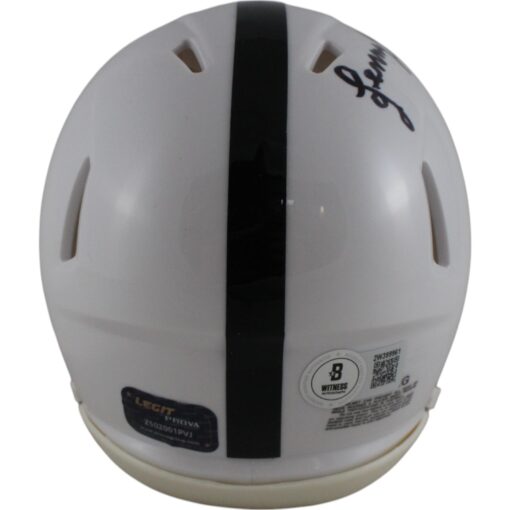 Lenny Moore Signed Penn State Nittany Lions Mini Helmet Beckett Witness 49695