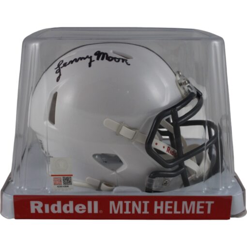 Lenny Moore Signed Penn State Nittany Lions Mini Helmet Beckett Witness 49695