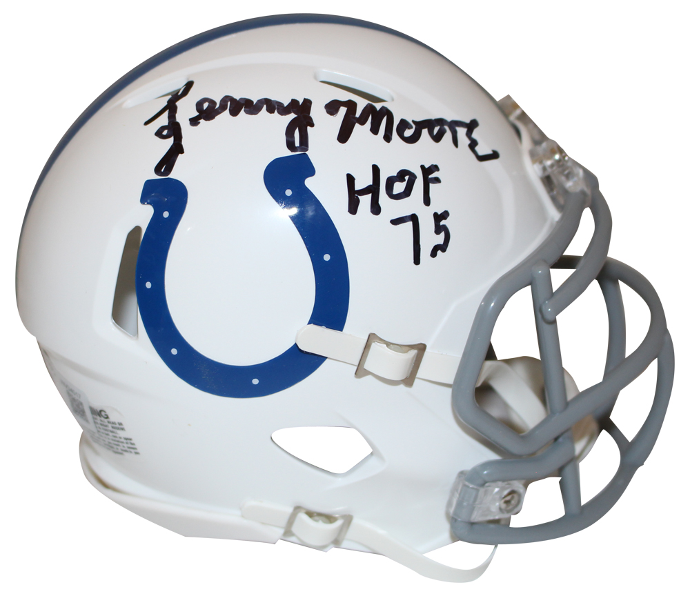 Lenny Moore Autographed Indianapolis Colts Speed Mini Helmet Beckett