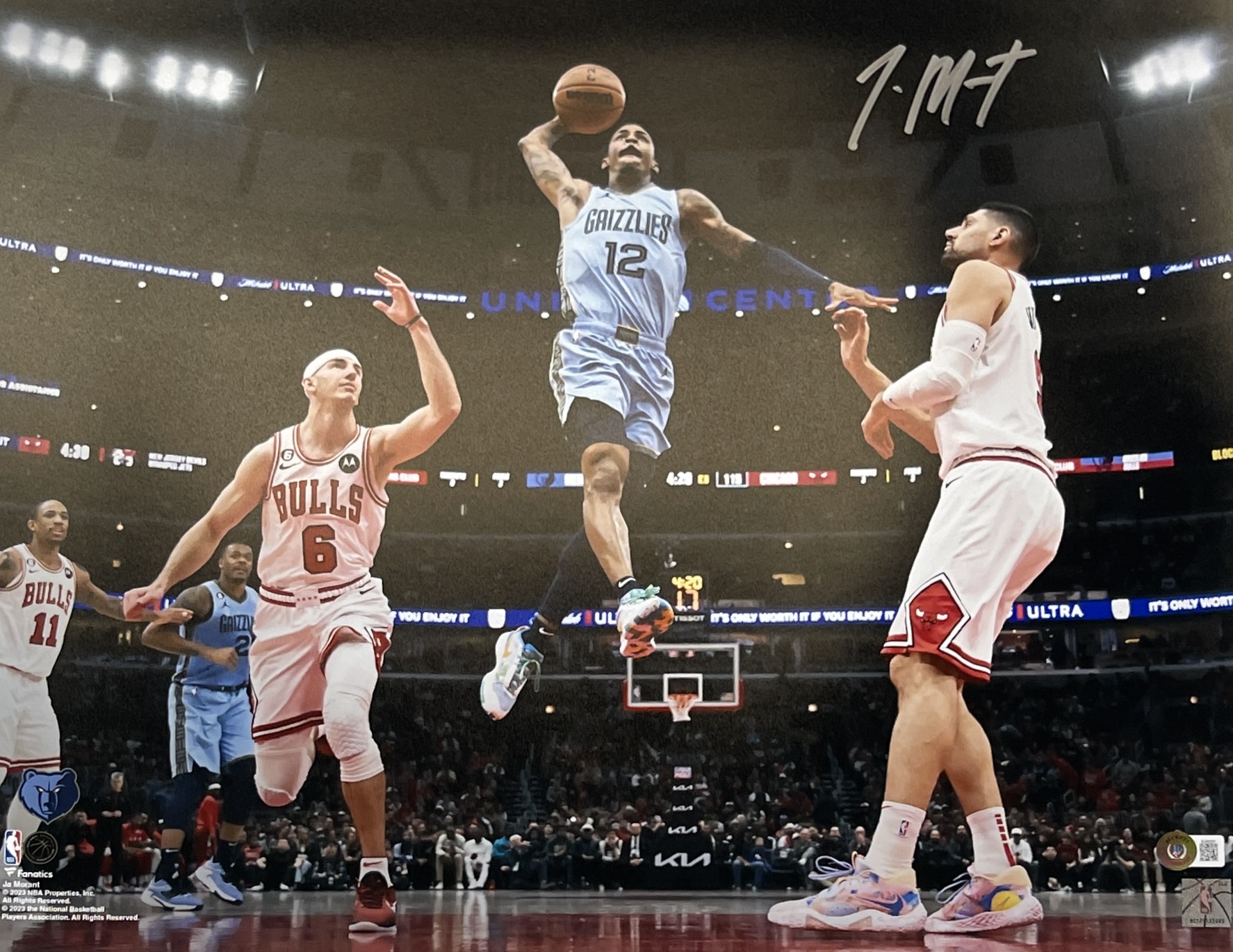 Ja Morant Autographed/Signed Memphis Grizzlies 16x20 Photo Beckett 