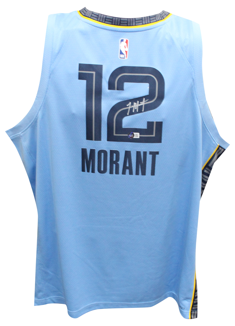 Ja Morant Autographed Memphis Grizzlies Light Blue Jersey Nike Beckett