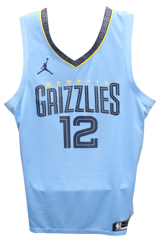 Ja Morant Autographed Memphis Grizzlies Light Blue Jersey Nike Beckett