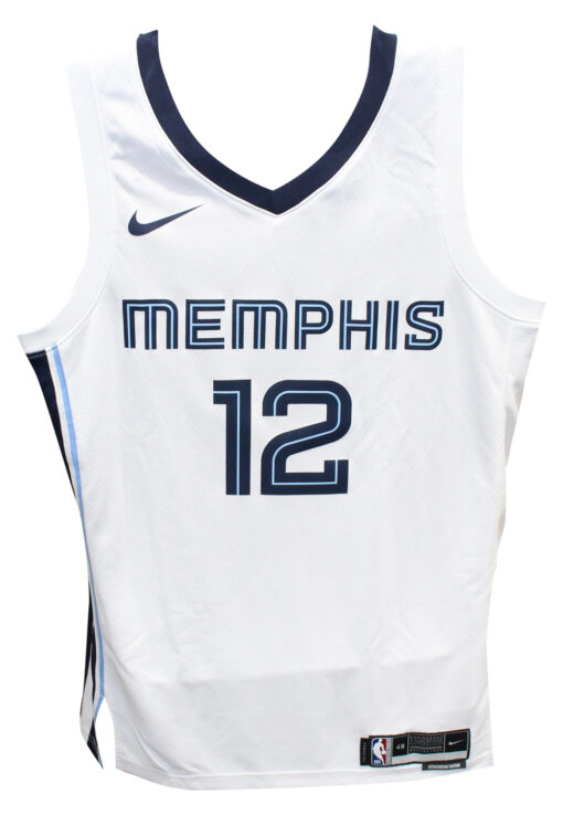 Ja Morant Autographed Memphis Grizzlies White Jersey Nike Beckett