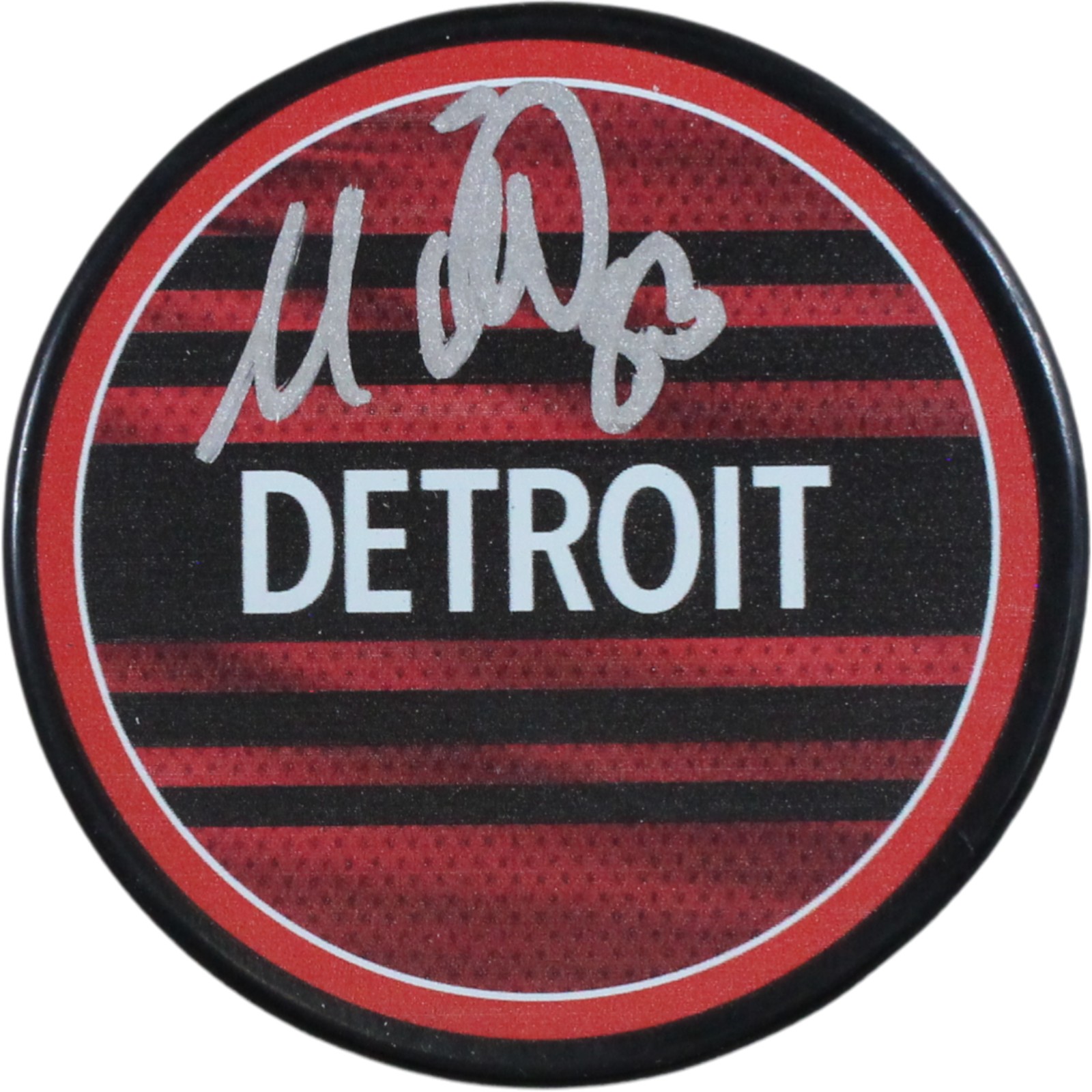 Moritz Seider Autographed Detroit Red Wings Reverse Retro Puck Fanatics 53842