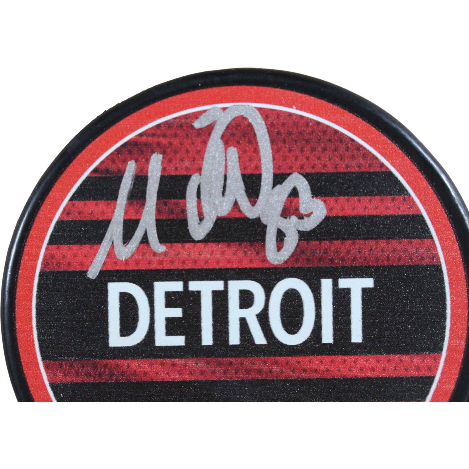 Moritz Seider Autographed Detroit Red Wings Reverse Retro Puck Fanatics 53842