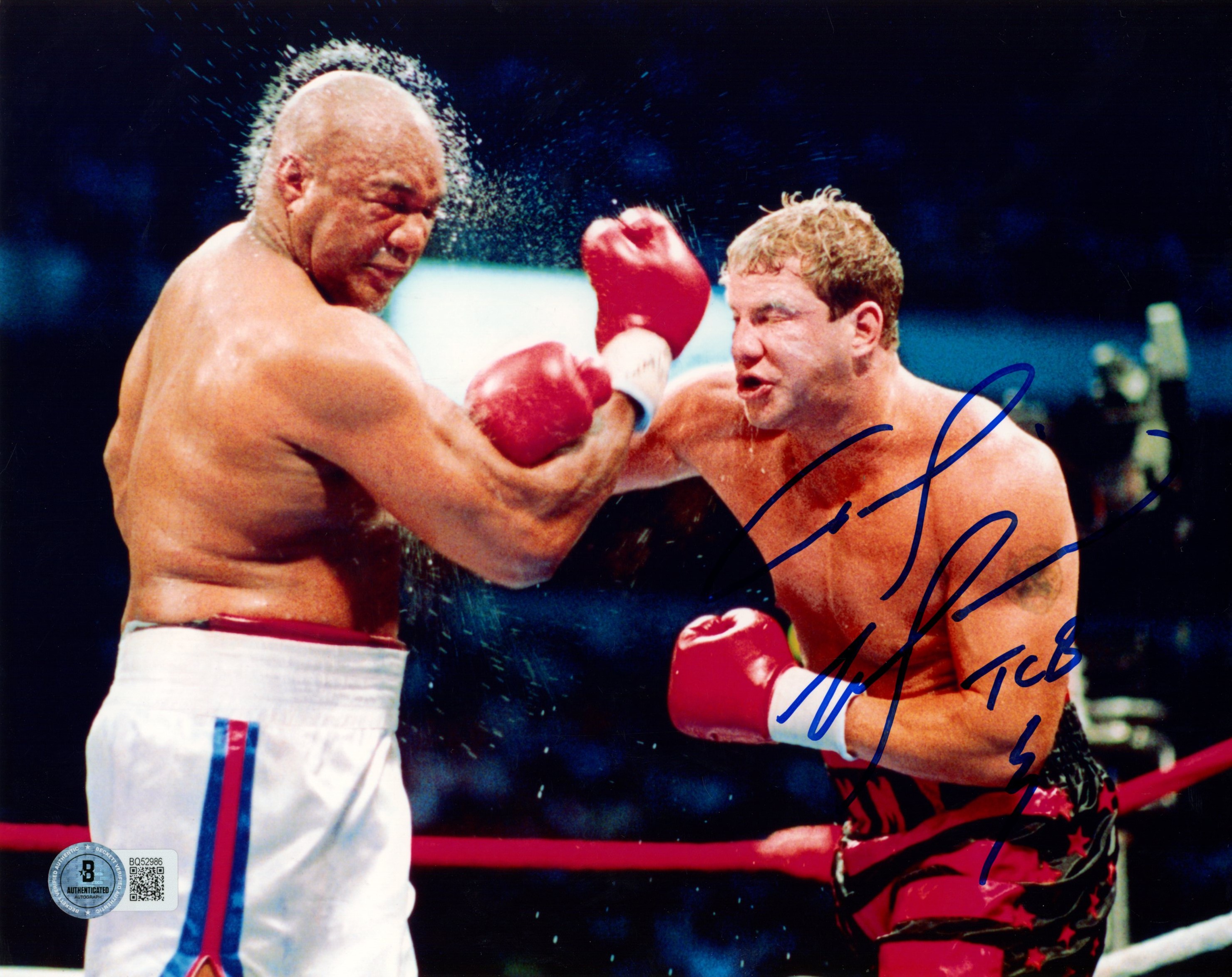 Tommy Morrison Autographed/Signed Boxing 8x10 Photo Beckett 57356