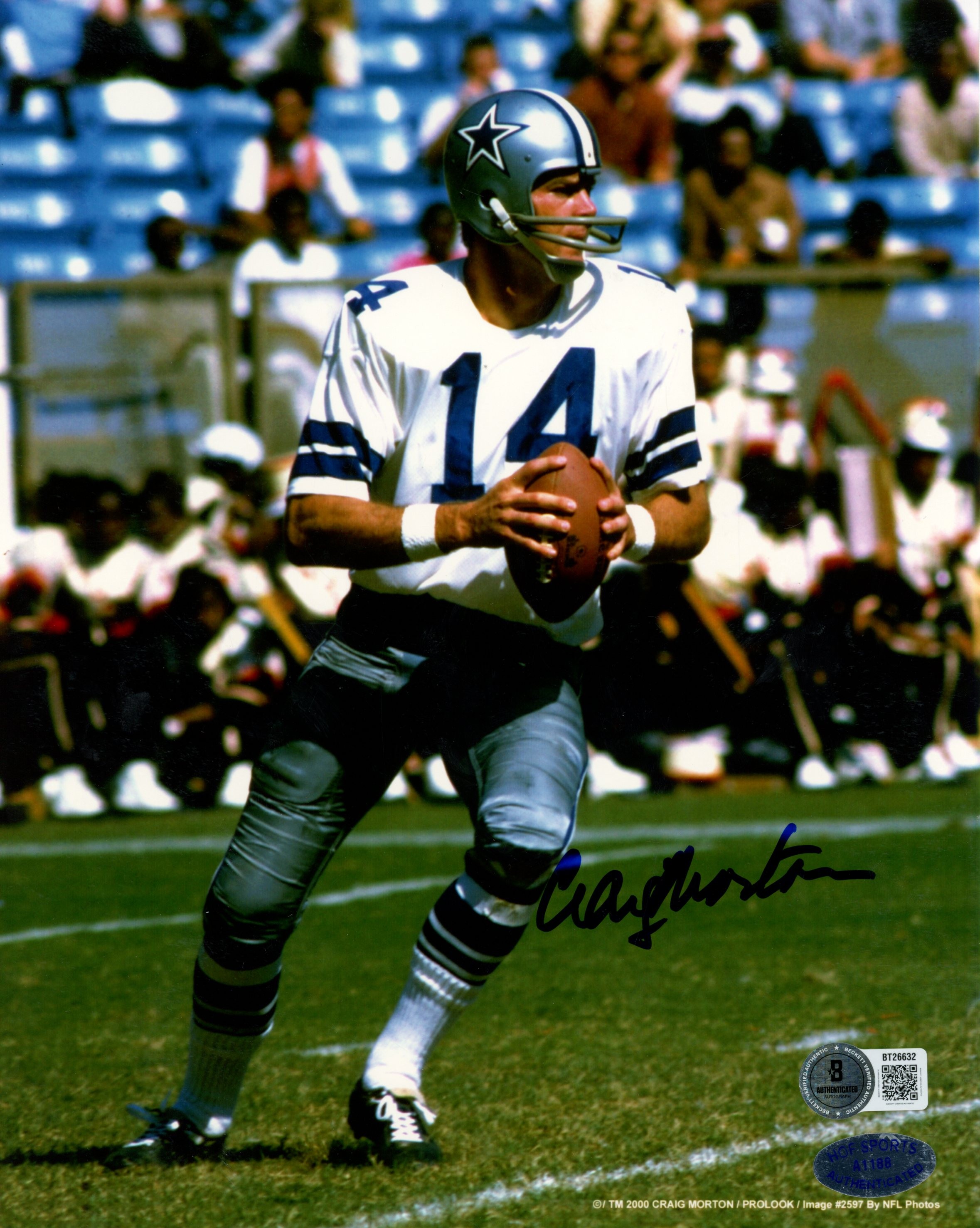 Craig Morton Autographed Dallas Cowboys 8x10 Photo Beckett 56748