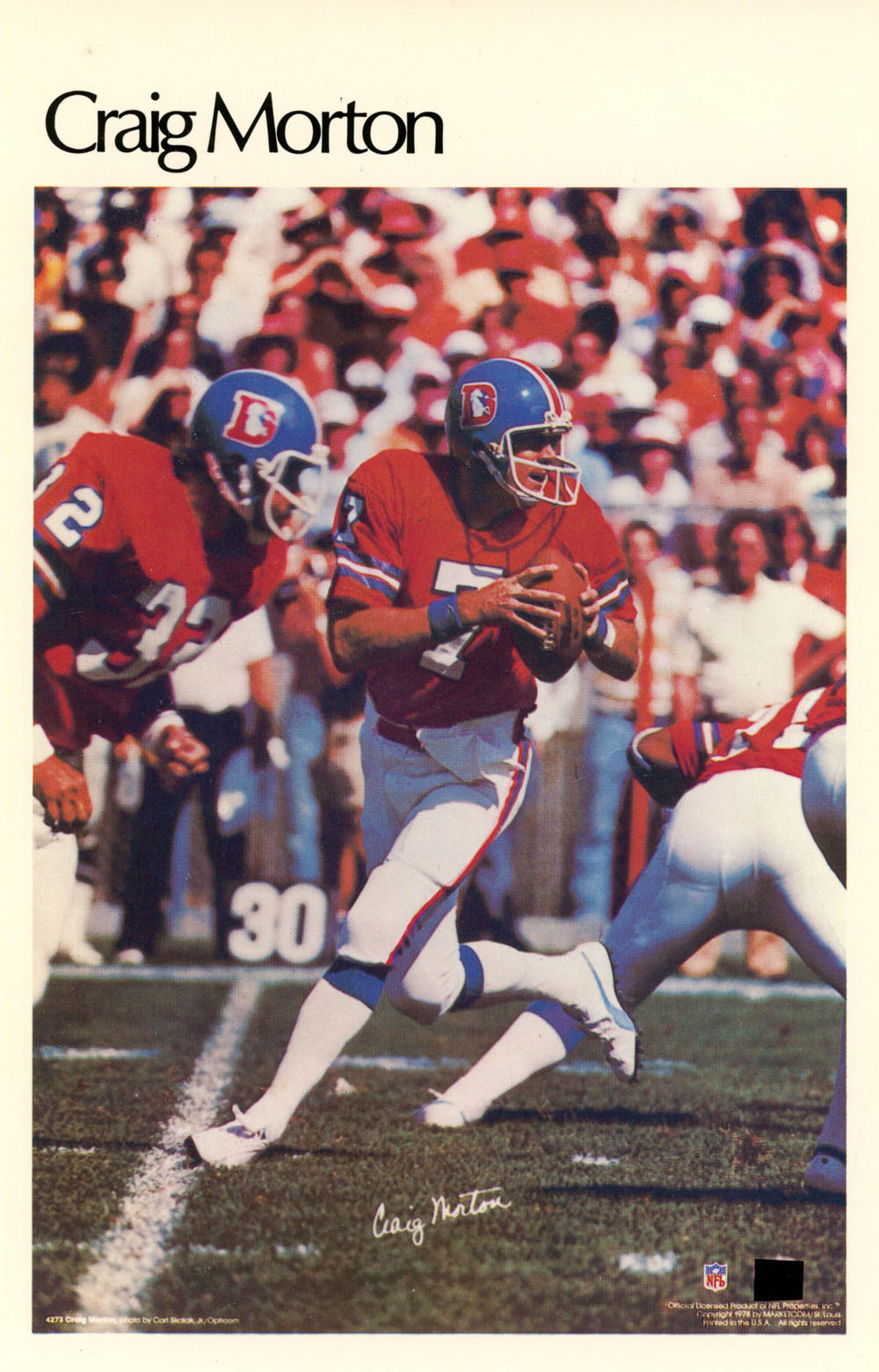 Craig Morton Denver Broncos Mini Poster 17/50 Marketcom 46223