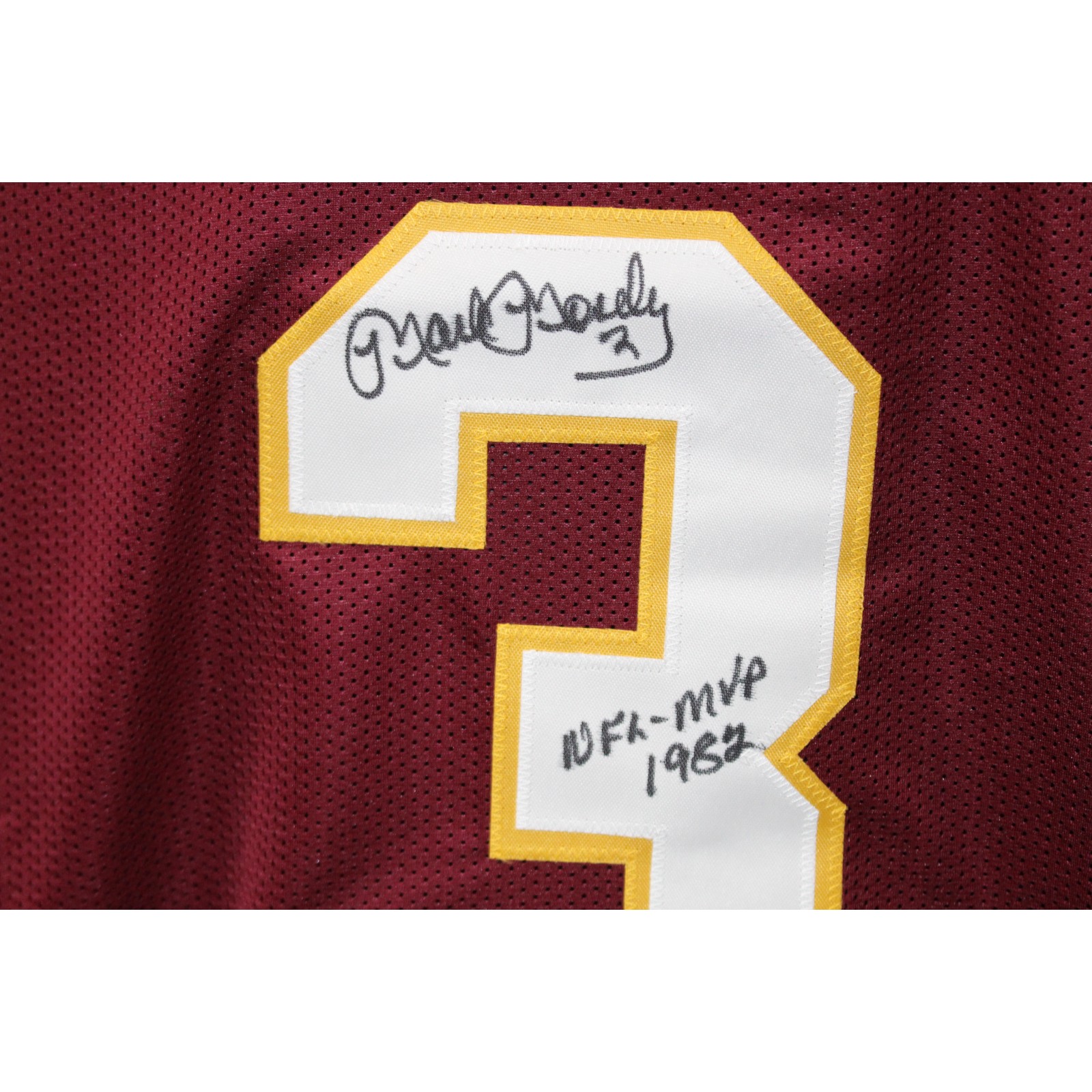 Mark Moseley Autographed Pro Style XL Red Jersey 82 MVP Beckett Witness 54291