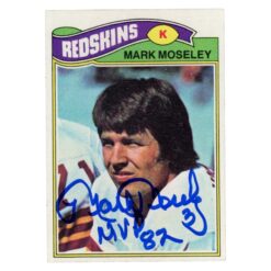 Mark Moseley Autographed Washington Redskins Trading Card Beckett Witness 54689