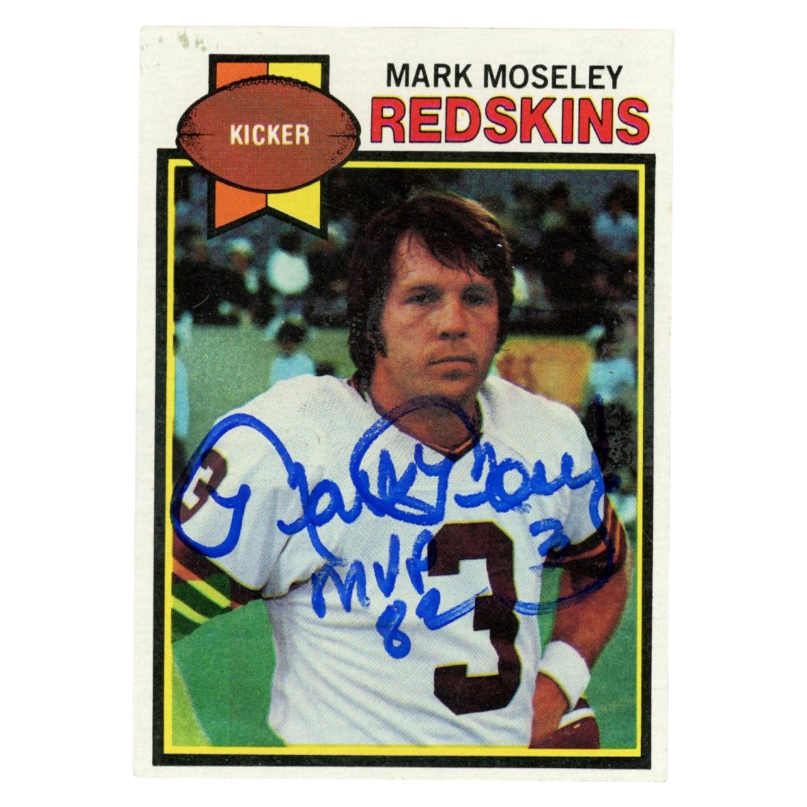 Mark Moseley Autographed Washington Redskins Trading Card Beckett Witness 54696