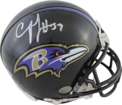 CJ Mosley Autographed/Signed Baltimore Ravens VSR4 Mini Helmet Beckett 59393