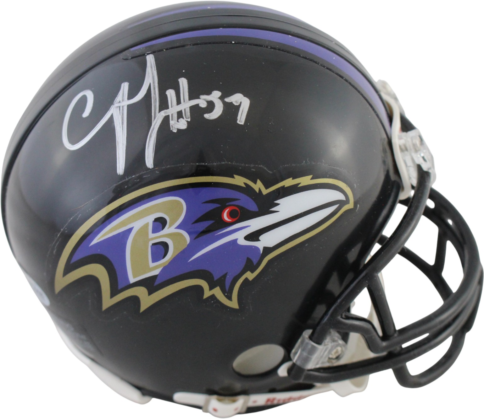 CJ Mosley Autographed/Signed Baltimore Ravens VSR4 Mini Helmet Beckett 59393