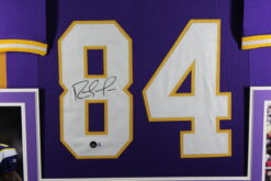 Randy Moss Autographed Pro Style Framed Purple XL Jersey Beckett