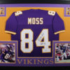 Randy Moss Autographed Minnesota Vikings Framed Purple XL Jersey BAS 20938