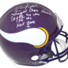 Randy Moss Autographed Minnesota Vikings Authentic TB Helmet 4 Insc BAS 24064