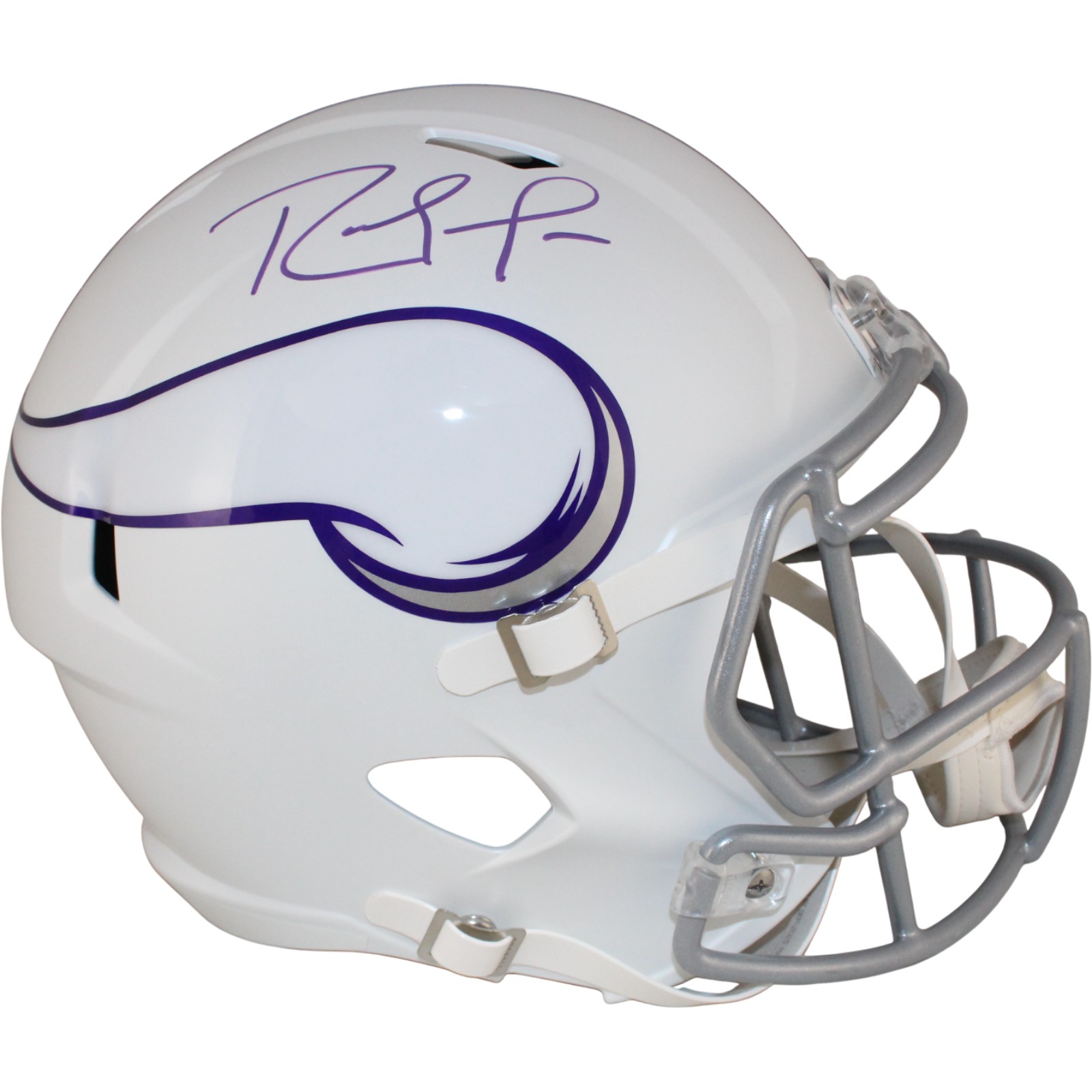 Randy Moss Autographed Minnesota Vikings F/S 24 Alt Helmet Beckett Witness 53712
