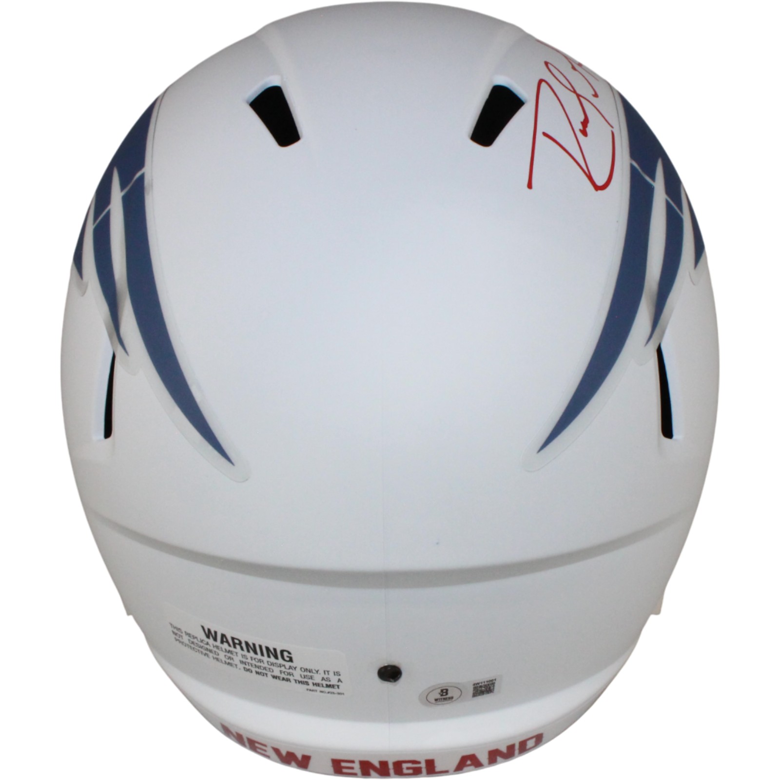 Randy Moss Autographed New England Patriots F/S Rivalries Helmet Beckett W 53713 3 Randy Moss Autographed New England Patriots F/S Rivalries Helmet Beckett W 53713