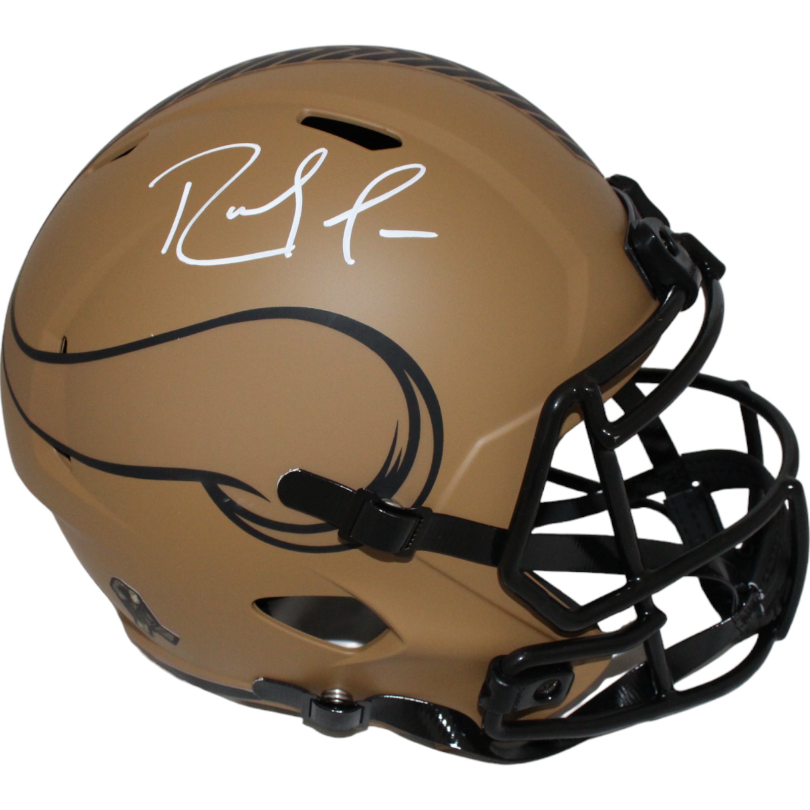 Randy Moss Autographed Minnesota Vikings F/S 23 Salute Helmet Beckett 