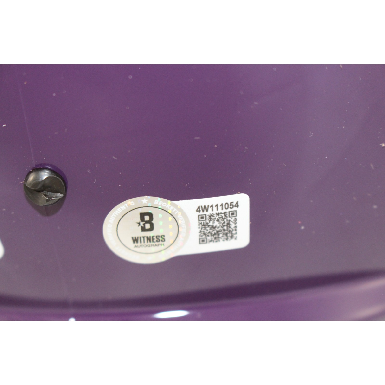 Randy Moss Autographed Minnesota Vikings F/S TB Helmet Beckett Witness 53708 4 Randy Moss Autographed Minnesota Vikings F/S TB Helmet Beckett Witness 53708