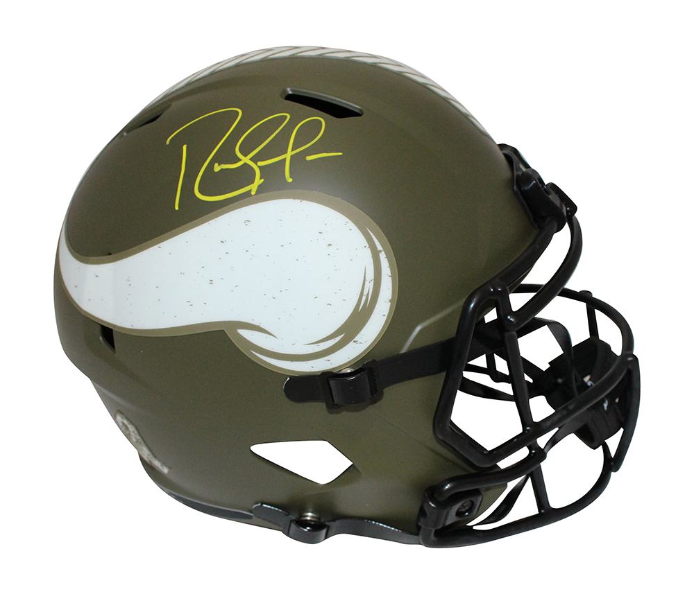 Randy Moss Autographed Minnesota Vikings F/S Salute Helmet BAS