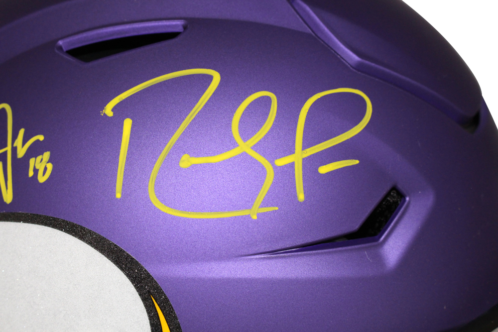 Moss and Jefferson Signed Minnesota Vikings Authentic SpeedFlex BAS