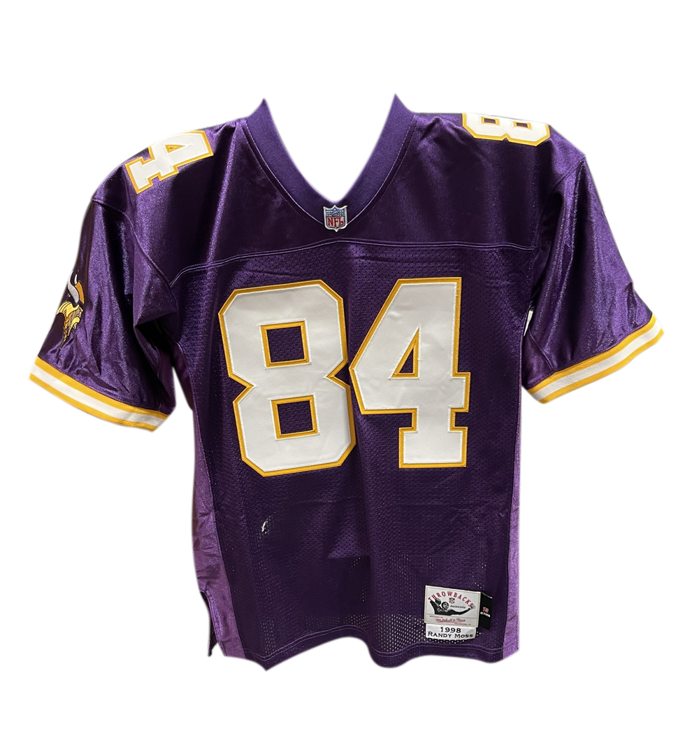 Randy Moss Signed Minnesota Vikings M&N sz 44 Jersey w/Insc. Beckett