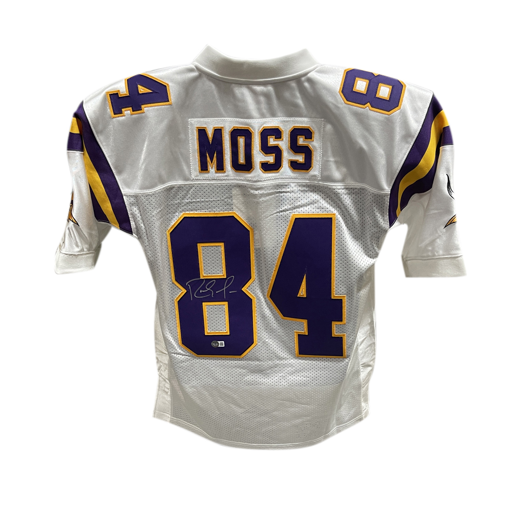 Randy Moss Signed Minnesota Vikings M&N sz 44 Jersey w/Insc. Beckett