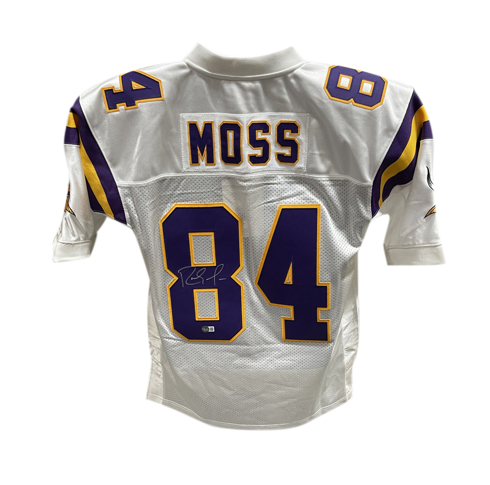 Randy Moss Signed Minnesota Vikings M&N sz 44 Jersey w/Insc. Beckett 