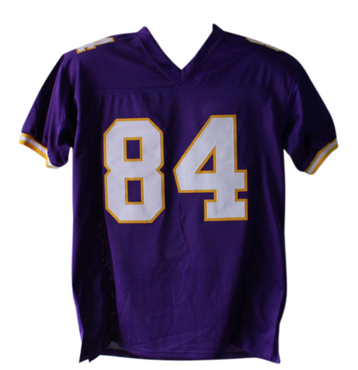 Randy Moss Autographed/Signed Minnesota Vikings Purple XL Jersey BAS 24068