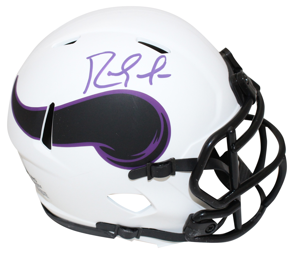 Randy Moss Autographed Minnesota Vikings Lunar Mini Helmet BAS